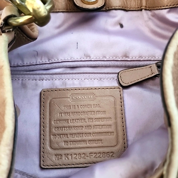 Coach Madison Marielle Woven Leather Drawstring Handbag GUC - Picture 11 of 16